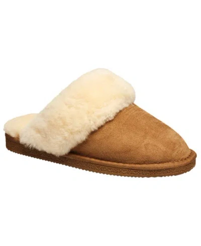 French Connection Sheepskin Scuff In Brown