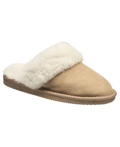 French Connection Sheepskin Scuff In Brown