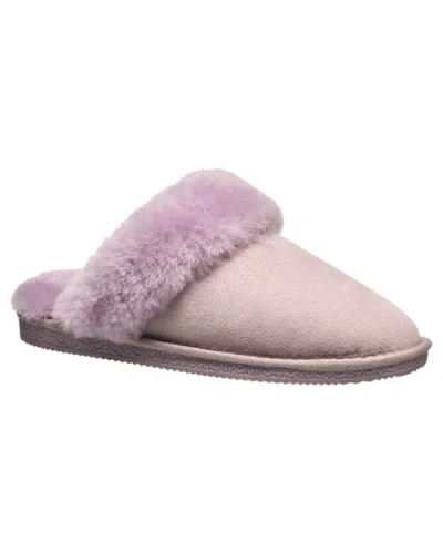 French Connection Sheepskin Scuff In Purple