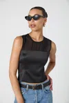 French Connection Illusion Neck Top In Black
