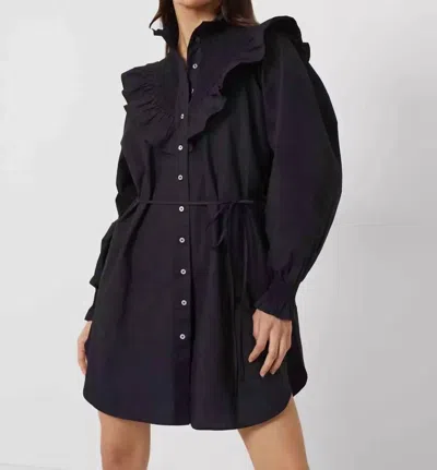 French Connection Shift Midi Dress In Black