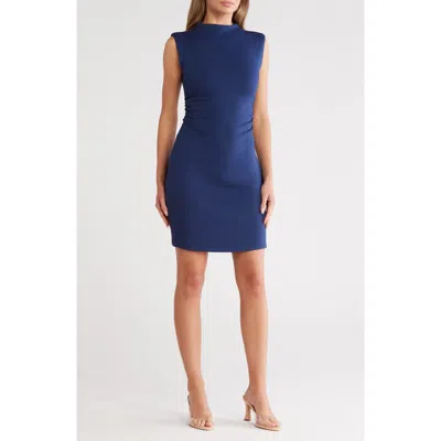 French Connection Shirred Waist Sleeveless Dress In Blue