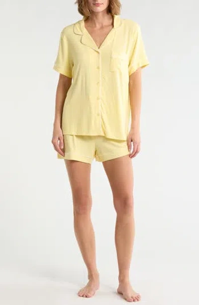 French Connection Short Pajama Set In Yellow