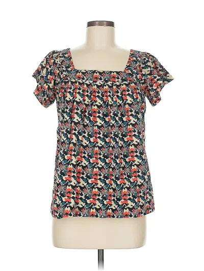 Pre-owned French Connection Short Sleeve Blouse In Black