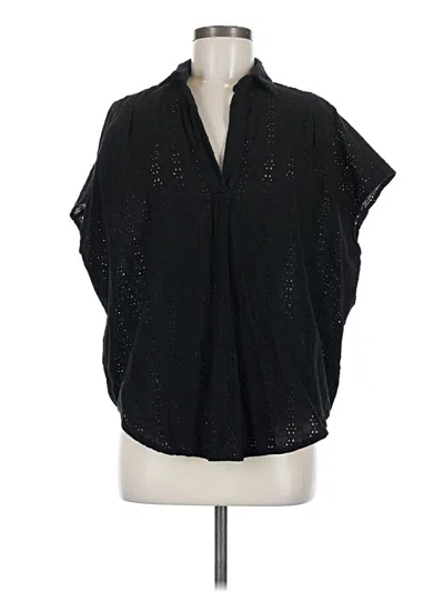 Pre-owned French Connection Short Sleeve Blouse In Black