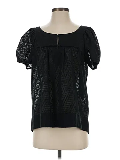 Pre-owned French Connection Short Sleeve Blouse In Black