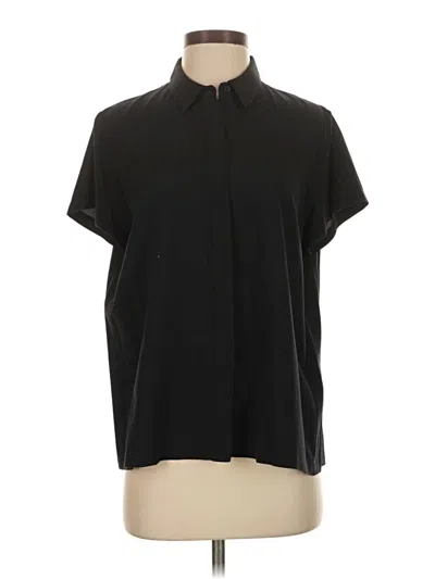 Pre-owned French Connection Short Sleeve Blouse In Black