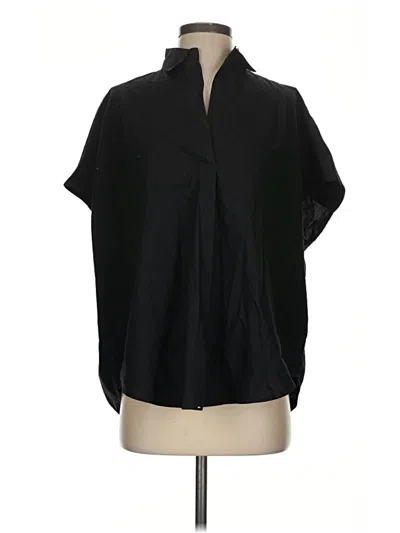 Pre-owned French Connection Short Sleeve Blouse In Black
