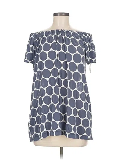 Pre-owned French Connection Short Sleeve Blouse In Blue