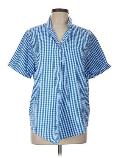 Pre-owned French Connection Short Sleeve Blouse In Blue