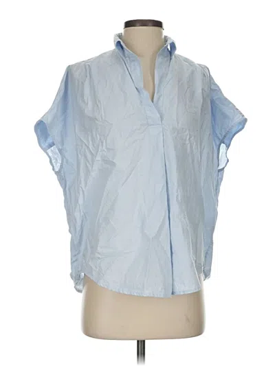 Pre-owned French Connection Short Sleeve Blouse In Blue
