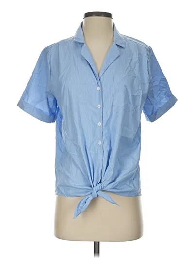 Pre-owned French Connection Short Sleeve Blouse In Blue