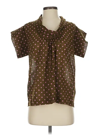 Pre-owned French Connection Short Sleeve Blouse In Brown