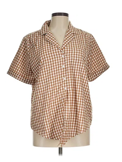 Pre-owned French Connection Short Sleeve Blouse In Brown