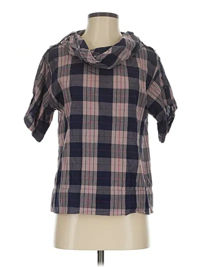 Pre-owned French Connection Short Sleeve Blouse In Gray