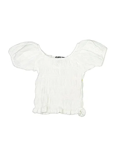 Pre-owned French Connection Kids' Short Sleeve Blouse In Ivory