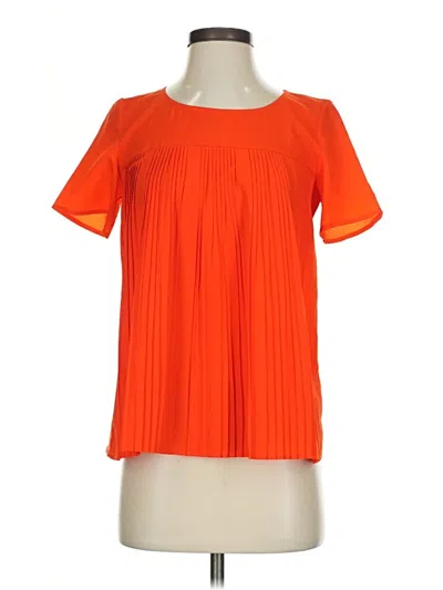 Pre-owned French Connection Short Sleeve Blouse In Orange
