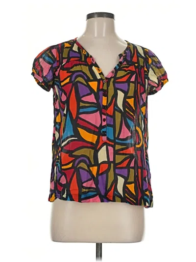 Pre-owned French Connection Short Sleeve Blouse In Orange