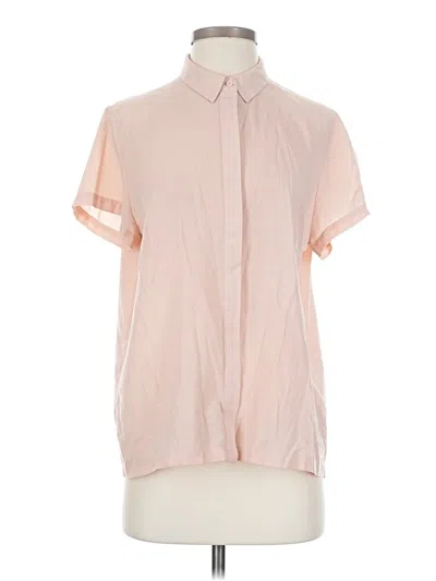 Pre-owned French Connection Short Sleeve Blouse In Pink