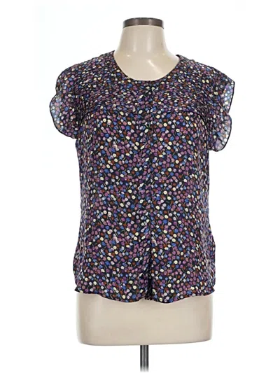Pre-owned French Connection Short Sleeve Blouse In Purple