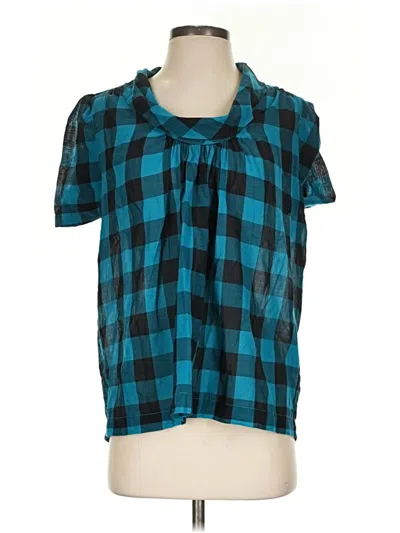 Pre-owned French Connection Short Sleeve Blouse In Teal