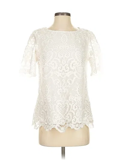 Pre-owned French Connection Short Sleeve Blouse In White