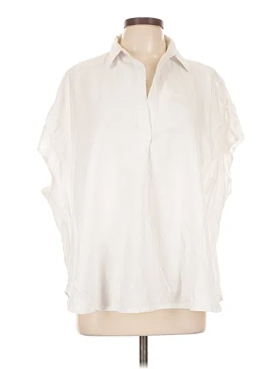 Pre-owned French Connection Short Sleeve Blouse In White