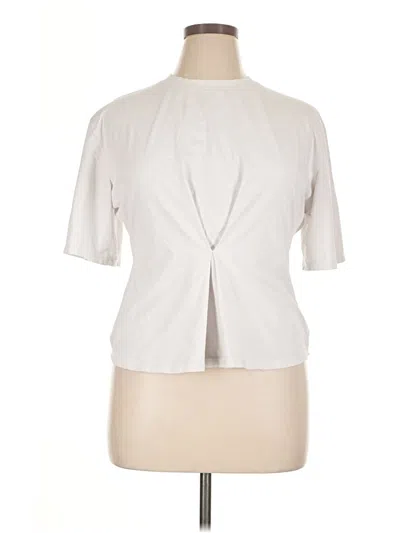 Pre-owned French Connection Short Sleeve Blouse In White