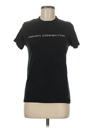 Pre-owned French Connection Short Sleeve Top Black Crew Neck Tops