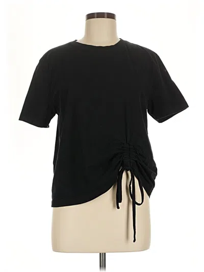 Pre-owned French Connection Short Sleeve Top Black Crew Neck Tops