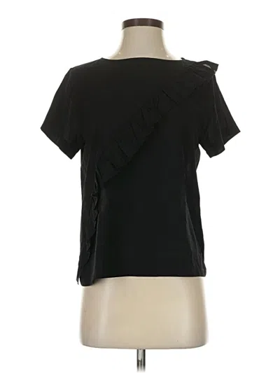 Pre-owned French Connection Short Sleeve Top Black One Shoulder Neckline Tops