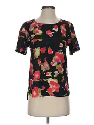 Pre-owned French Connection Short Sleeve Top Black Scoop Neck Tops