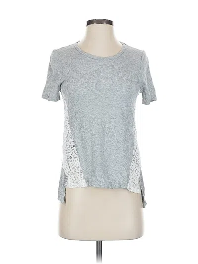 Pre-owned French Connection Short Sleeve Top Gray Crew Neck Tops