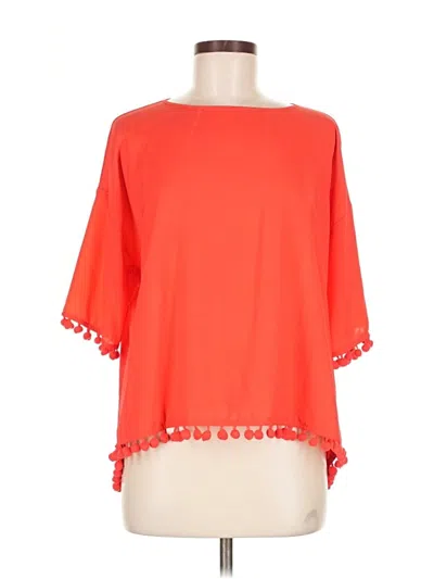 Pre-owned French Connection Short Sleeve Top Orange Boatneck Tops