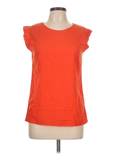 Pre-owned French Connection Short Sleeve Top Orange Scoop Neck Tops