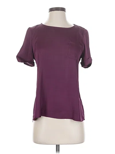 Pre-owned French Connection Short Sleeve Top Purple Scoop Neck Tops