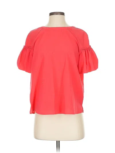 Pre-owned French Connection Short Sleeve Top Red Cold Shoulder Neckline Tops