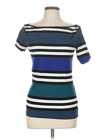 Pre-owned French Connection Short Sleeve Turtleneck In Blue