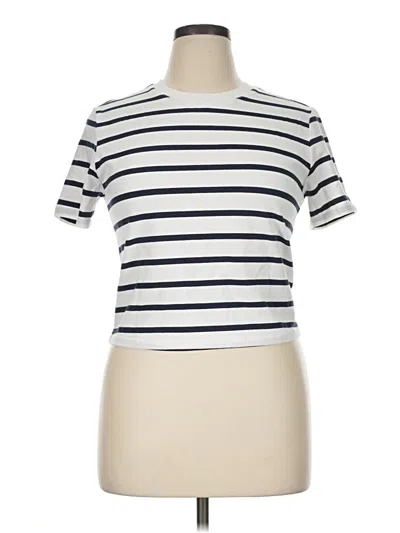 Pre-owned French Connection Short Sleeve Turtleneck In White