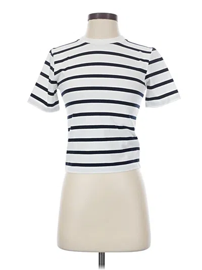 Pre-owned French Connection Short Sleeve Turtleneck In White
