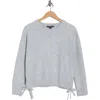 French Connection Side Drawstring Tie Sweater In Gray
