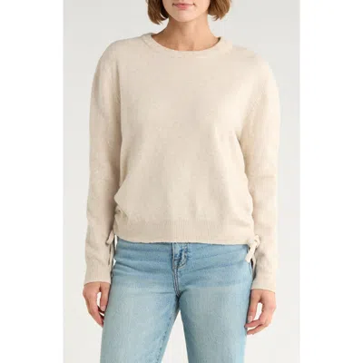 French Connection Side Drawstring Tie Sweater In Neutral