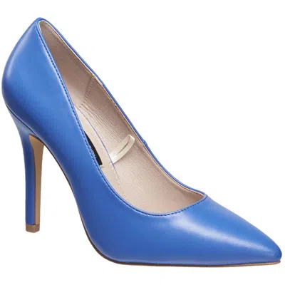 French Connection Sierra Womens Solid Leather Pumps In Royal Blue