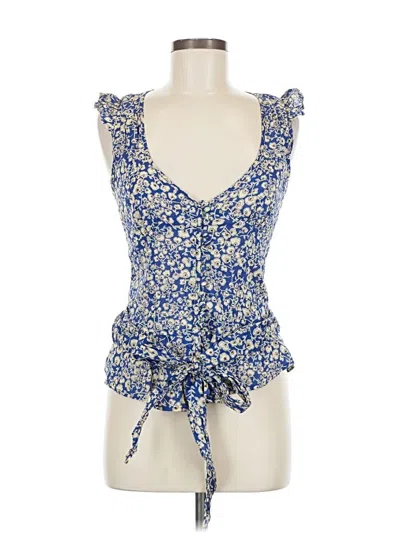 Pre-owned French Connection Sleeveless Blouse In Blue