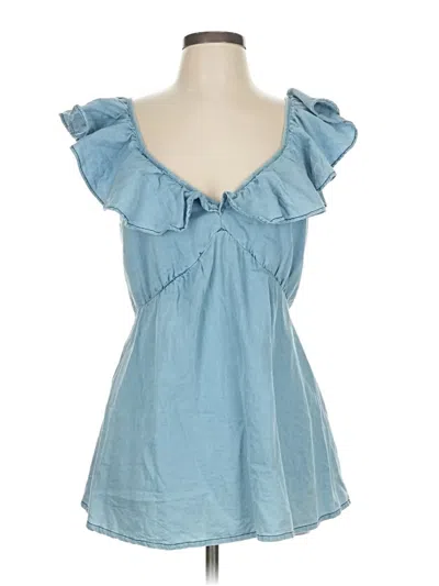 Pre-owned French Connection Sleeveless Blouse In Blue