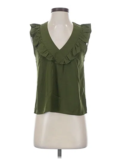 Pre-owned French Connection Sleeveless Blouse In Green