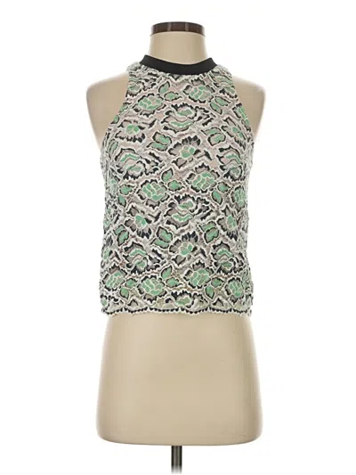 Pre-owned French Connection Sleeveless Blouse In Green