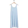 French Connection Sleeveless Front Slit Jersey Midi Dress In Light Dream Blue