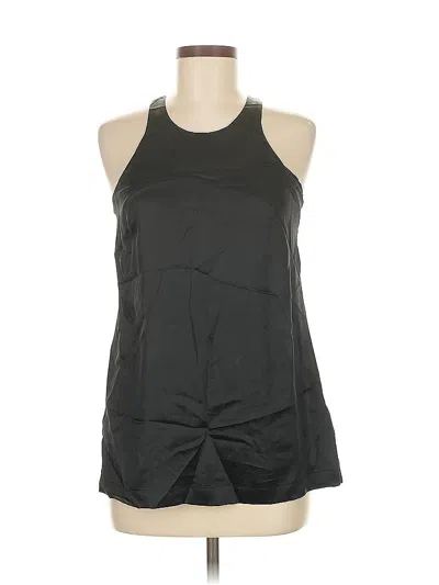 Pre-owned French Connection Sleeveless Silk Top Black Halter Neckline Tops