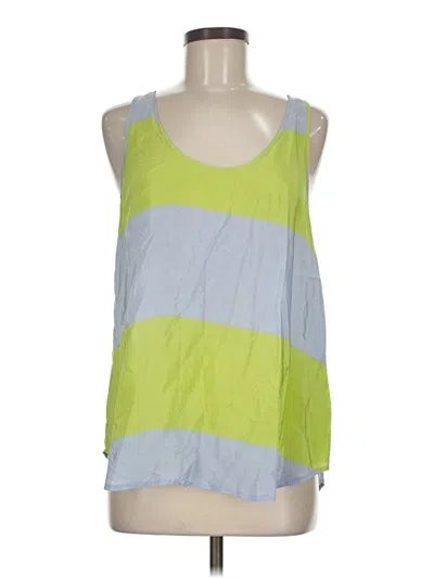 Pre-owned French Connection Sleeveless Silk Top Green Square Neckline Tops